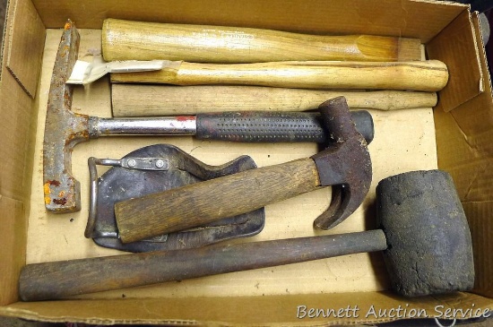 Hammer or tool handles; rubber mallet 15" long and more.