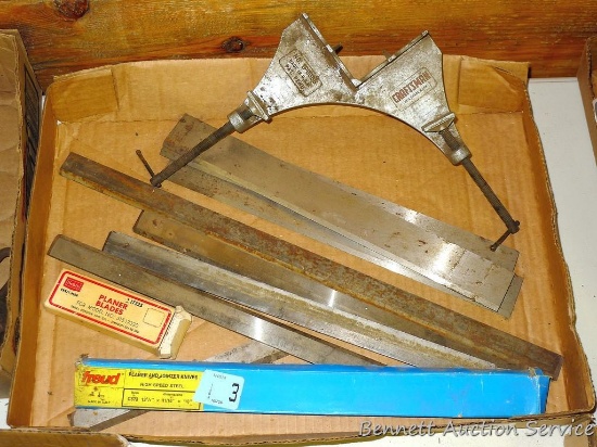 Assortment of planer blades, largest is 14".