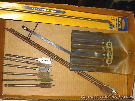 Spade bits, Craftsman and Irwin, longest is 15".