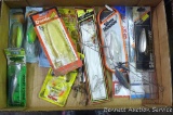 Fishing lures NIP includes Wally Diver, Little Cleo, Silver Minnow and more.