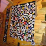 3' x 4' banner, plus another section of banner - all filled with assorted buttons including