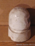 White ceramic insulator. 3-1/2