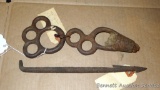 Old cast iron rope hardware plus a 9