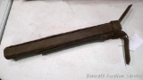 Antique wood and metal pry bar length is 20