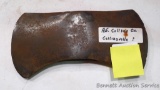 Double bit ax head marked H.E. Cullins Co. Measures 9.25