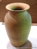 Yellow clay urn looks like the classic water jar of ancient times. Approx 5