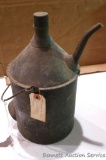 Oil lamp filling can is a foot tall and in good condition.