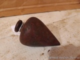 Large antique cast iron plumb bob measures 4-1/4