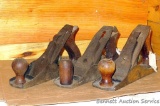 Assortment of hand planes. Includes Shelton, measure 9