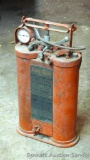 Antique No. 4 Fire Gun fire extinguisher made by American LaFrance and Foamite Corporation. Measures