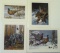 Four wild birds prints including: Winter Ring necks by Scott Zoellick (21? x 29?); Evening Display