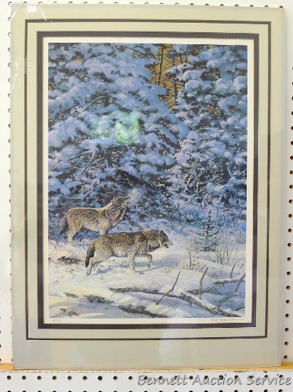 Wind Song matted print by Scott Zoellick is signed and numbered 38/850. Measures 24" x 18" over mat.
