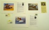 Three signed & numbered duck prints. Greg Alexander 'Lesser Scaup' 1985 Wisconsin Waterfowl Stamp