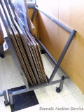 Sturdy rolling print rack is in good condition and measures 38