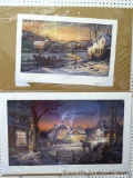 Two signed (one numbered) Terry Redlin prints including 'Together for the Season - The Spirit of