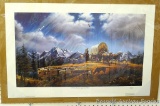 Pair of signed and numbered Terry Redlin 1990 America the Beautiful Mountain prints, both COA. 'O