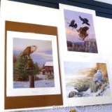 Three signed and numbered owl prints including: In Silent Watch by Mike Casper, Jerry Gadamus, Don