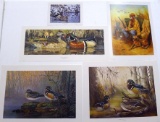 Four signed & numbered duck prints, plus one other. Zoellick prints include 'Autumn Day Woodies',