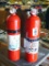 No shipping.  Two Kiddie fire extinguishers with mounting brackets. Gauges show charge.