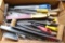 Large assortment of files including flat, round & chain saw, longest is 17