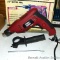 Tool Shop reversible, variable speed hammer drill with handle for drilling.