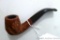 Custom-built imported briar smoking pipe has barely been smoked and is 5-5/8