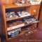 Nice handmade book shelf with two dovetailed drawers for storage. Measures 48-1/2