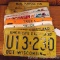 Wisconsin license plates dating back to the early 1980s.