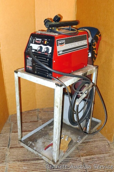 Century Professional Wire Feed Welder, includes metal rolling bench 16" x 20" x 30" tall, argon