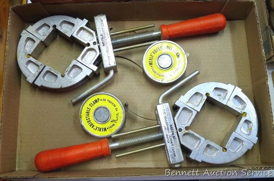 Two Merle adjustable corner clamps. Clamps from 2-5/8" to 69".