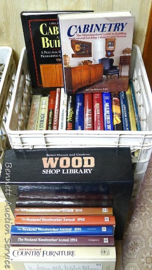 Wood Shop Library; Weekend Woodworker Annual books; Country Furniture; Cabinetry books; Shelving;