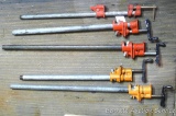Five pipe clamps includes 2 Pony.