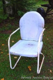 Super vintage steel yard chair is in decent condition and will look great by your fire pit.
