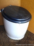 Porcelain latrine toilet by Camden Ni-fired. Has some well done repairs. Way classier than a five