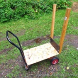 Handy firewood cart. Platform measures 24
