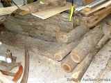 Black Walnut logs for turning on a lathe, longest is 38