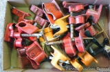 Eight sets of pipe clamp ends for 3/4