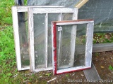Three neat old windows - great wall hanging or white boards. Largest is 20