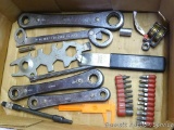 Ratcheting wrenches, largest is 3/4