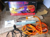 Welding kit for welding synthetic materials incl PVC, nylon and AbS. Appears to be new in box.
