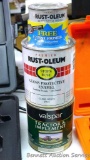No shipping.  Quart of Valspar tractor & implement paint Ford gray; Rustoleum enamel gloss white;
