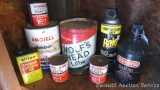 No shipping. Home Lite 2 cycle engine oil with a 16 to 1 ratio; partial 5 lb Wolf's head grease can