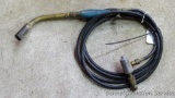 Acetylene torch with heating tip.