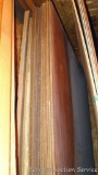 Approx. 25 sheets of 4x8 paneling; approx 6 sheets of 4x8 sheets of fiberboard.
