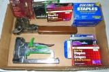Staple gun; hand roofing stapler; staples and more.