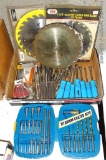 Nut drivers; wood bits; concrete bits; drill & bit set; 24 tooth carbide blade and more.