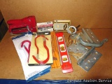 Torpedo level, Swingline stapler, deadbolt, shed door hinges, hanger screws, more.