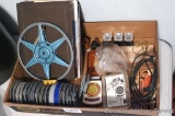 Zeiss Ikophot gauge with case, manual and tether, made in Germany; reels; flash cubes; vintage Kodak