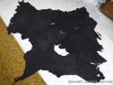 Four dyed deer hides are very soft. Largest is approx. 3-1/2' x 2'.