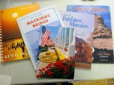 Souvenir and other books including Grand Hotel of Mackinac Island, Mackinac Bridge, The Fairlawn